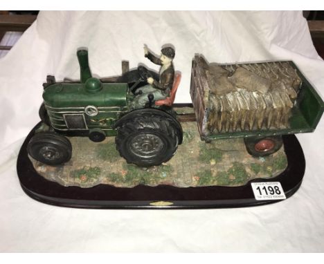 A Julianna collection Field Marshall tractor, diorama display ornament
