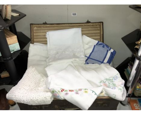 A vintage case of linen