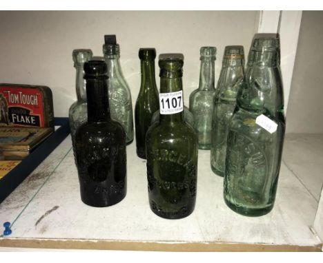 9 vintage Brigg bottles including Gibson, Sergeant etc.