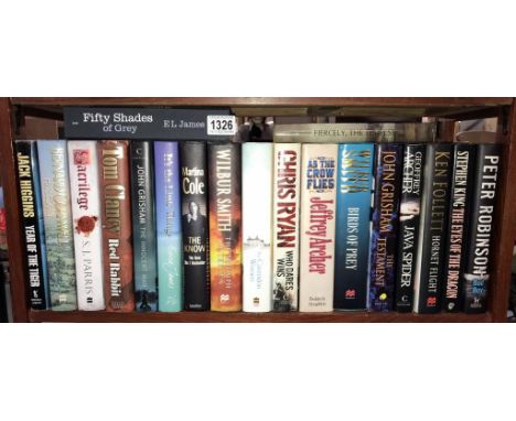 A collection of modern fiction books including first edition including Cornell, Wilbur Smith etc