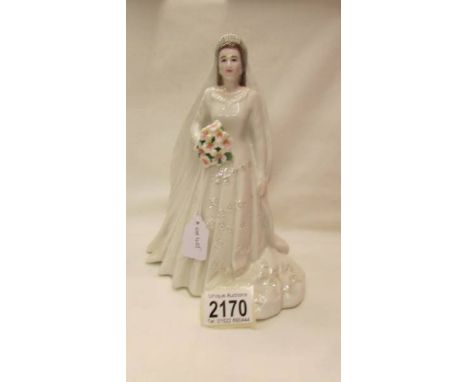 A Royal Worcester figurine, Her Majesty Queen Elizabeth II Diamond Wedding Anniversary, 2007.