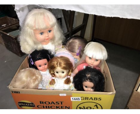 8 vintage dolls, 5 marked made in England, 3 unmarked but believed to be made in England)