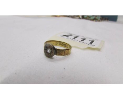 A Victorian diamond set 18ct gold ring, size K half. ****Condition report**** Weight 3.7gms