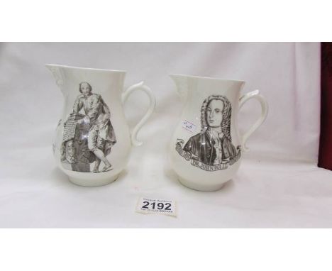 Two Royal Worcester fine porcelain commemorative jugs.