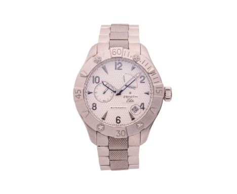 ZenithDefy Classic Power Reserve EliteReference: 03.0516.685/01Serial: M516 1171 82Bezel: Uni-DirectionalYear: 2009Case Mater