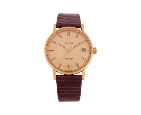 OmegaSeamaster De VilleBezel: SmoothYear: mid to late 1960sCase Material: 18ct goldCase Diameter: 35mmDial: Yellow metal, Bru