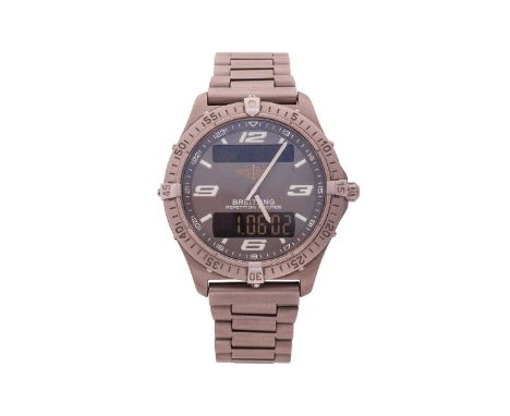 BreitlingAerospaceReference: E65362Serial: 90042Bezel: Bi-directional, TitaniumYear: circa 2000Case Material: TitaniumCase Di