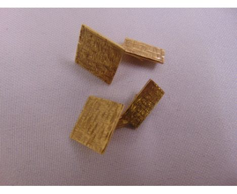 A pair of 9ct yellow gold cufflinks, approx total weight 9.9g
