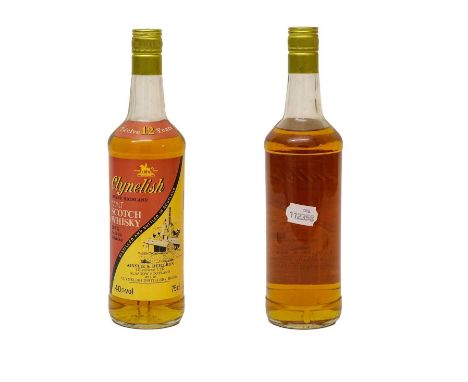 Clynelish 12 Year Old Finest Highland Malt Scotch Whisky, 1980s bottling, 40% vol 75cl (one bottle)