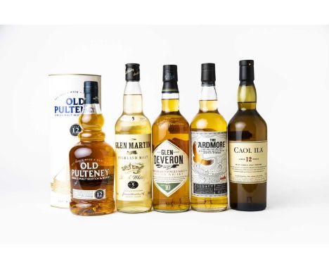 Caol Ila 12 Years Old Islay Single Malt Whisky, 43% vol 70cl (one bottle), The Ardmore Legacy Highland Single Malt Scotch Whi