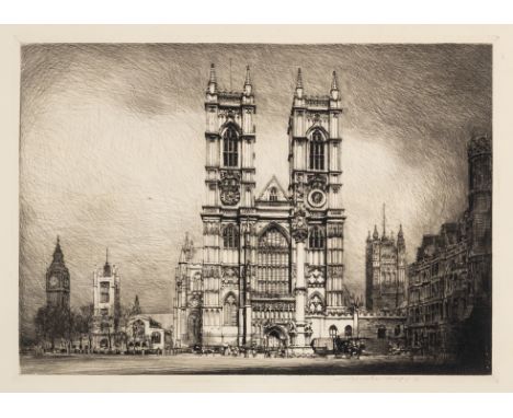 London.- Etching Revival.- Menpes (Mortimer)&nbsp;Collection of 7 views of London, including Westminster Abbey, and three dup