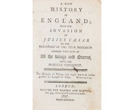 Newbery (John) A New History of England from the Invasion of Julius Caesar... the Norman Conquest, in-text illustrations, occ