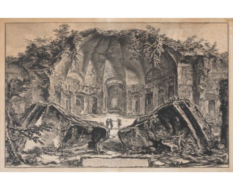Italy.- Rome.- Piranesi (Giovanni Battista) Avanzi Del Tempio del Dio Canopo nella Villa Adriana in Tivoli, from Vedute di Ro