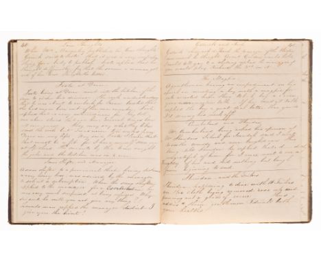 Anecdotes.- [Volume of anecdotes], manuscript, c. 90pp. (including index) excluding blanks, slightly browned, original half s