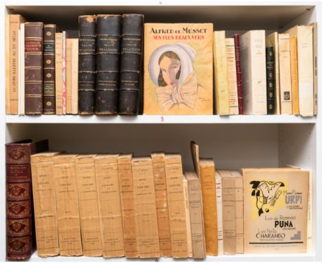 De Musset (Alfred) Ses Plus Beaux Vers, illustrations, contemporary ink inscription on front free endpaper, light chips to ed
