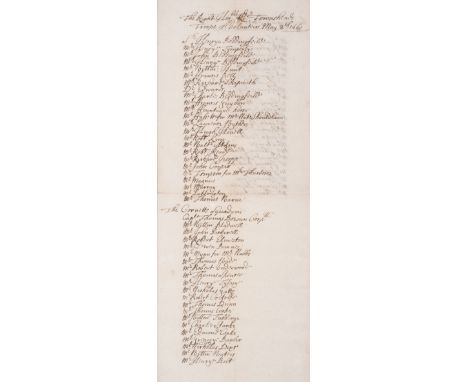 Raising of King Charles II's restoration militia.- Townsend (Horatio, 1st Baron Townsend, 1630-1687) The Right Hon:[ora]ble L