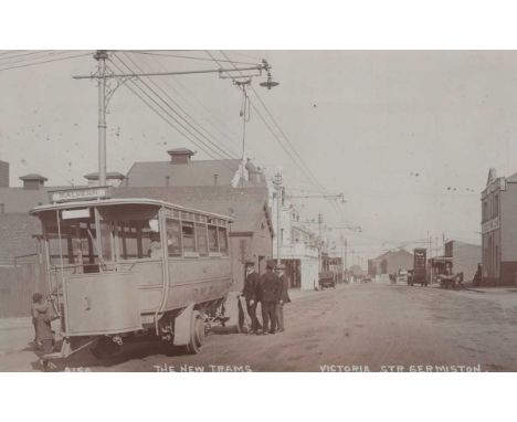 A large collection of approximately 1200 postcards of South Africa, including photographic postcards titled ‘The New Trams, V