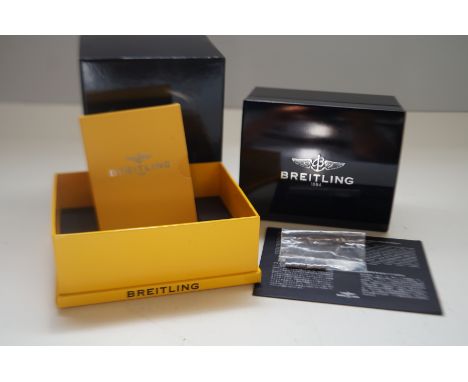 Breitling watch box/outer box for a Breitling chronometer (No watch) Box, outer box, COA, papers, receipt from the Trafford C