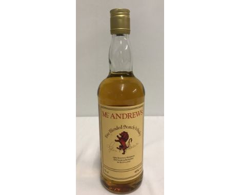 A bottle of McAndrews blended Scotch whisky 75cl bottle, 40% vol. 