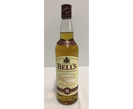 A bottle of  Bell's Scotch whisky. Aged 8 years, 70cl, 40% vol. 