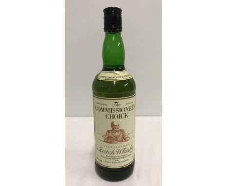 A 75cl bottle of Commissioner's Choice blended Scotch whisky. This is produced for the Harbour Commissioners of the Forth Por