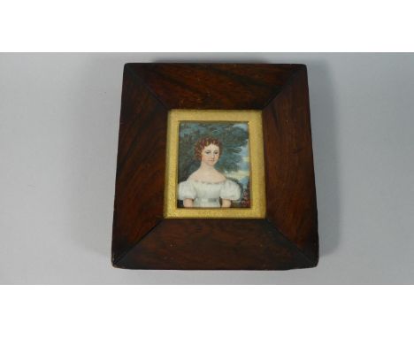 An Early 19th Century Rosewood Framed Portrait Miniature on Ivory of Mary Margaret...Afterwards Wife of 1829, By Maggie Scott