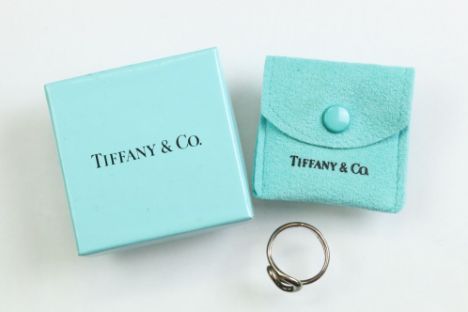 Elsa Peretti for Tiffany &amp; Co silver ring, the scrolled head measuring approx 8mm x 13mm, the shank stamped Tiffany &amp;