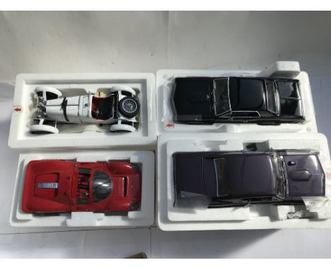 Franklin mint, boxed diecast vehicles including, 1967 Pontiac GTO hardtop, Black 1965 Pontiac GTO, Ferrari 330 P4 Spyder, and