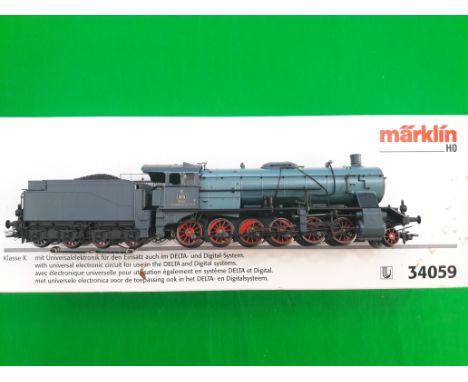 Marklin railway, HO scale, Locomotive class K, boxed #34059