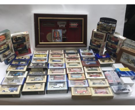 A collection of boxed diecast vehicles including Lledo, Oxford, Corgi etc