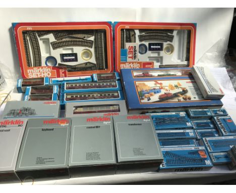 Marklin boxed railway , including HO/ OO scale digital Locomotive #3657 also carriages and rolling stock and a BR260 #3665, a