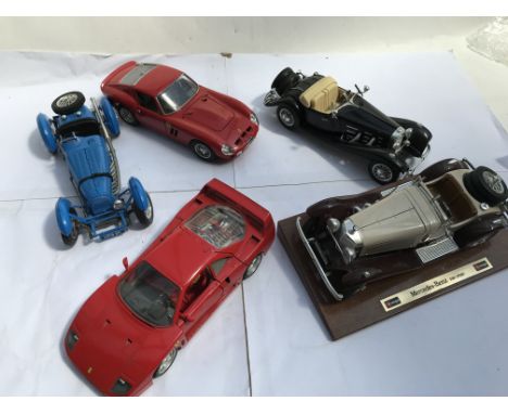 Burago diecast cars including Mercedes, Ferrari etc