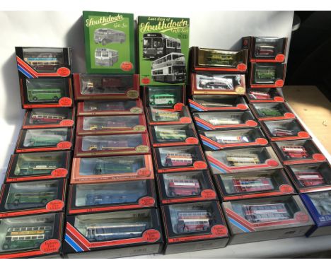 A collection of boxed 1:76 scale Exclusive first edition, EFE, diecast Buses and lorries, including gift sets