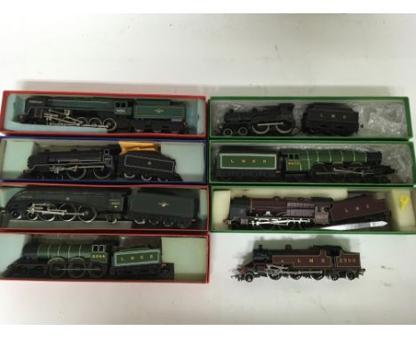 A collection of boxed railway OO scale, Locomotives, including Mallard, Evening Star and others