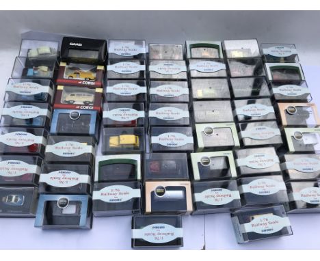 A collection of boxed 1:76 scale diecast vehicles including Oxford, Corgi etc x50