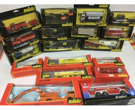 Solido toys, boxed Diecast vehicles, including Military, Tankers, Trucks etc