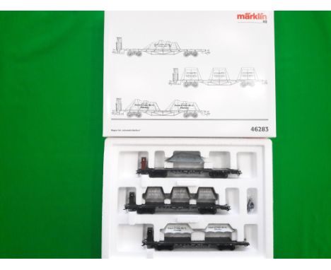 Marklin railway, HO scale , Locomotive builders car set, boxed #46283