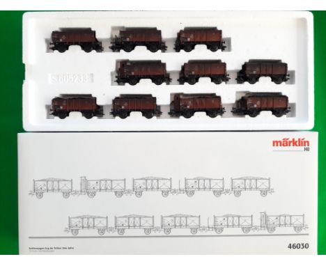 Marklin railway, HO scale , coal train of the 1950s, boxed #46030