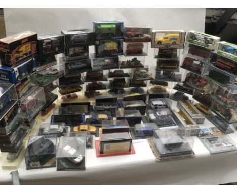 A collection of boxed diecast vehicles including Corgi, Dinky, Atlas etc