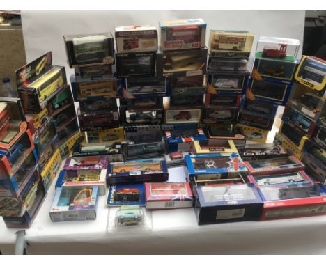 A collection of boxed diecast vehicles including Corgi, Vanguards, EFE etc