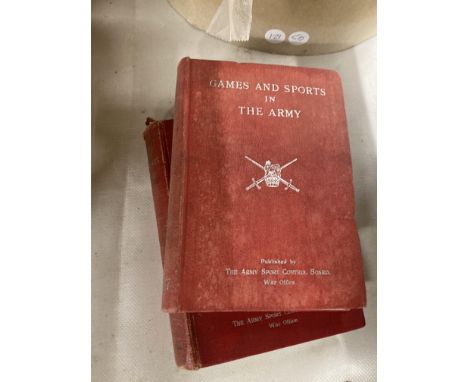 TWO BOOKS GAMES AND SPORTS IN THE ARMY 