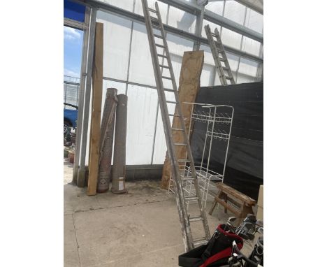 A 36 RUNG TWO SECTION LADDER 