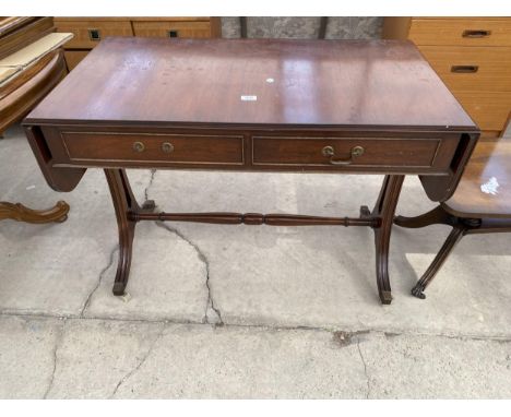 A REGENCY STYLE MAHOGANY SOFA TABLE 