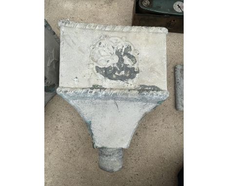 A DECORATIVE LEAD GUTTER HOPPER 