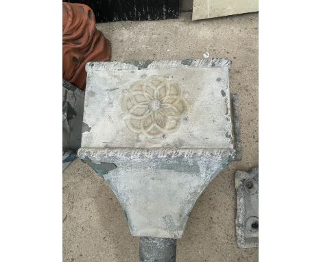 A DECORATIVE LEAD GUTTER HOPPER 