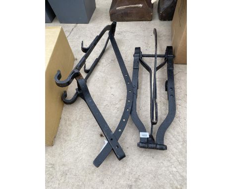 TWO VINTAGE ROOF LADDER JACKS 