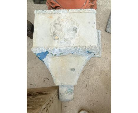 A DECORATIVE LEAD GUTTER HOPPER 