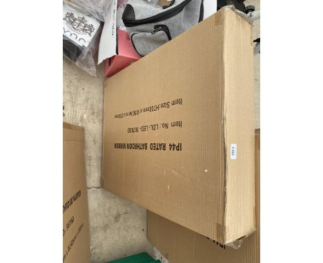 A NEW AND BOXED IP44 RATED BATHROOM MIRROR 70CM X 50CMX 5CM 