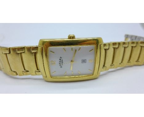 A gold plated Rotary quartz wristwatch