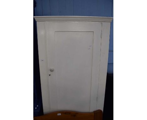 WHITE PAINTED PINE SINGLE DOOR WARDROBE